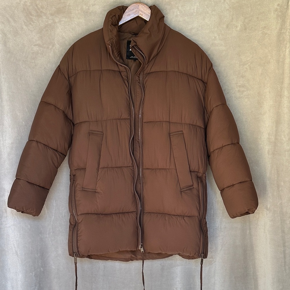 Zara Brown Puffer Coat